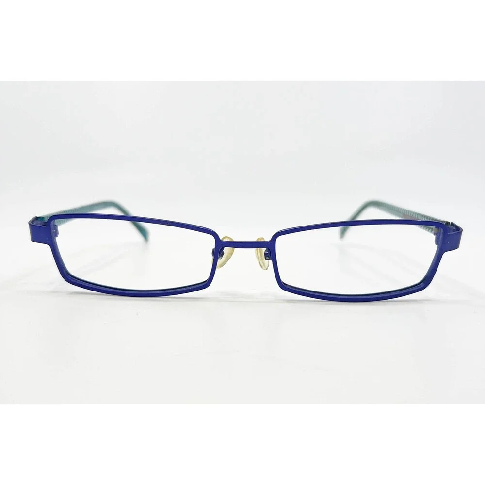 Retro Eyeglasses Unisex Blue RR2079 DBLU Rectangle Metal 51-17-135